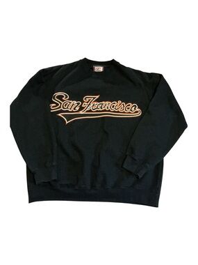 San Francisco Script Crewneck Sweatshirt - Black